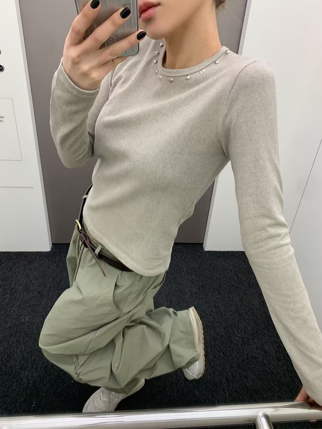 HIDDENHILLS韓國直郵㊣女裝新款職業休閑25春夏人氣長袖T恤HIDDENHILLS長袖T恤