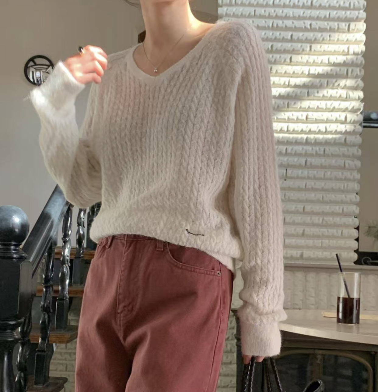 SIGNATURE韓國直郵㊣東大門實拍女裝新品人氣休閑推薦針織衫SIGNATURE針織衫