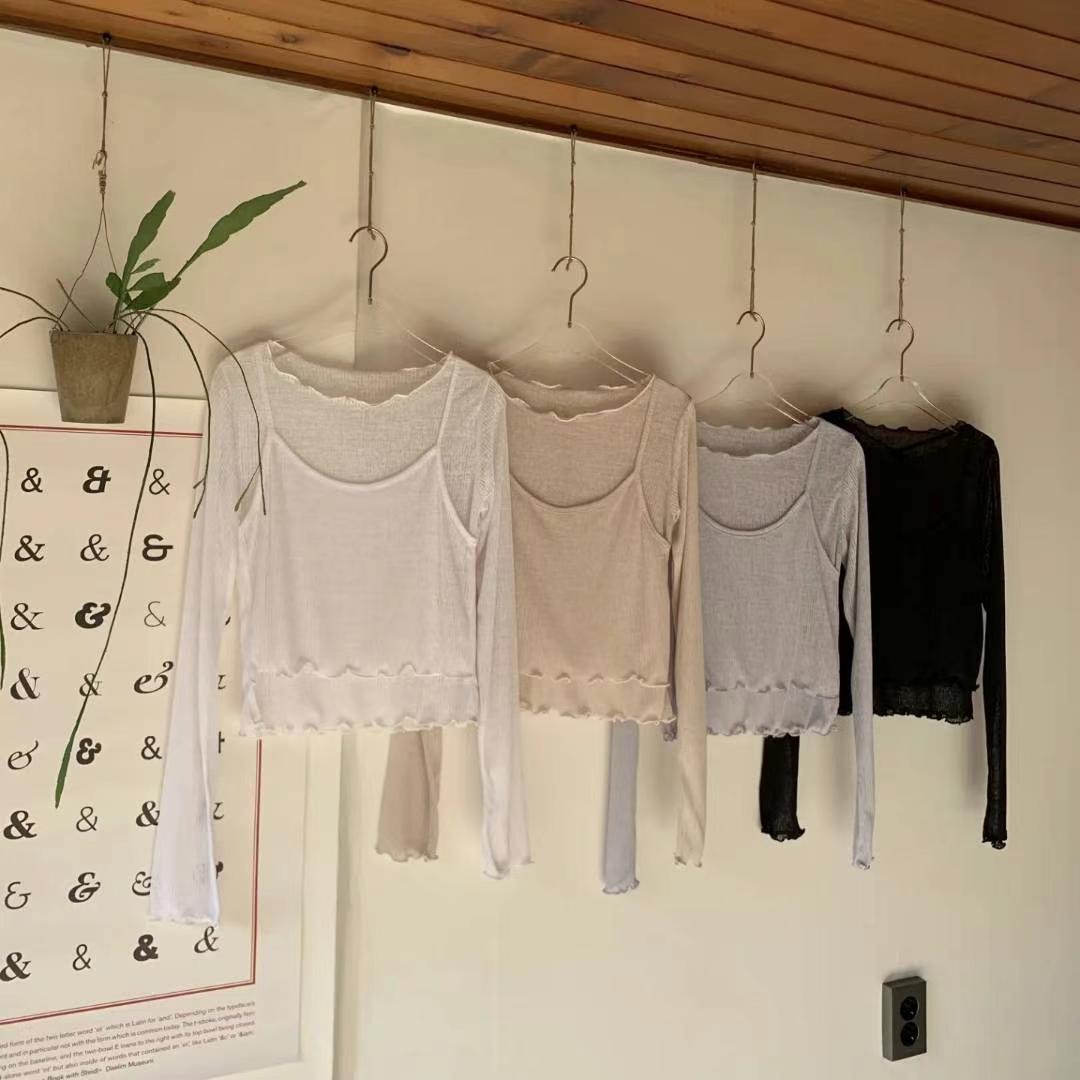 MYCABINET直郵韓國代購㊣女裝新品25春夏熱賣推薦休閑長袖T恤MYCABINET長袖T恤