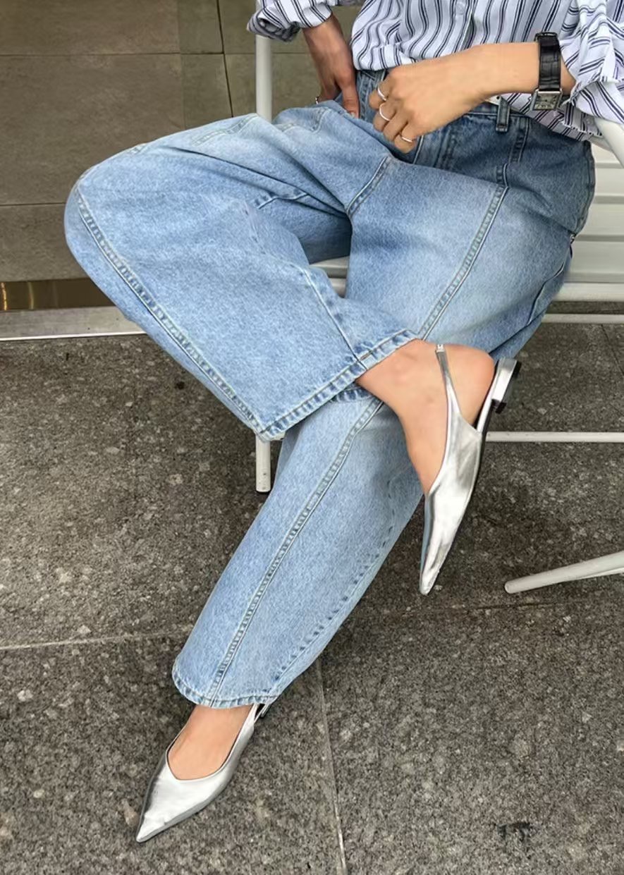 L V C直郵韓國代購㊣女裝新品職業時尚熱賣25春夏推薦牛仔褲L_V_C牛仔褲