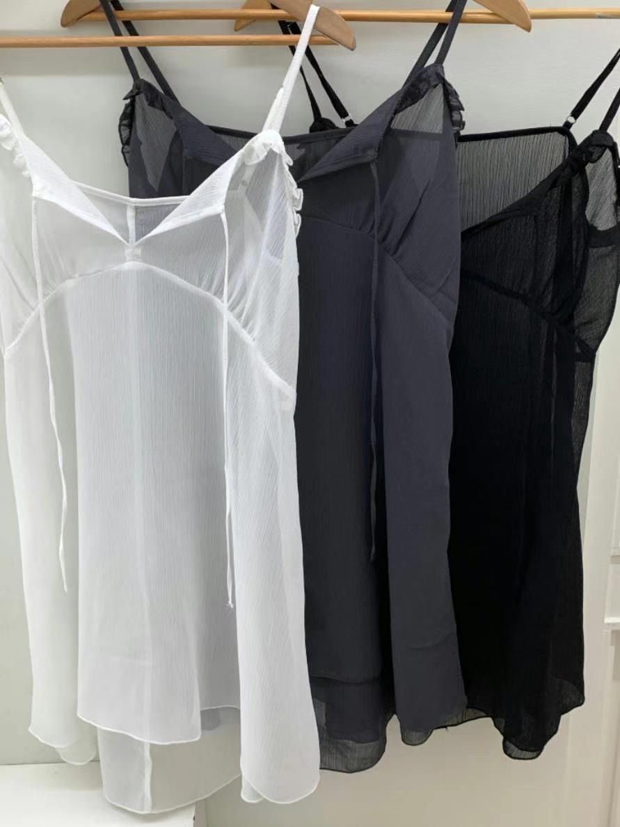 MYCABINET韓國直郵㊣東大門實拍女裝新品25春夏休閑連衣裙透明MYCABINET連衣裙