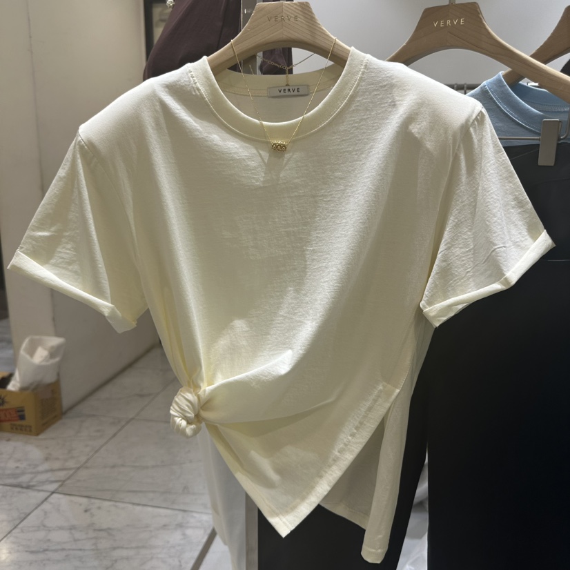 VERVE韓國直郵女裝新品25春夏熱賣時尚休閑真品推薦職業T恤VERVET恤圖色2