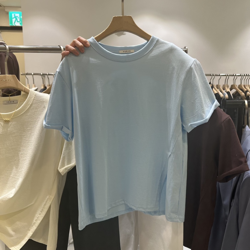 VERVE韓國直郵女裝新品25春夏熱賣時尚休閑真品推薦職業T恤VERVET恤圖色3