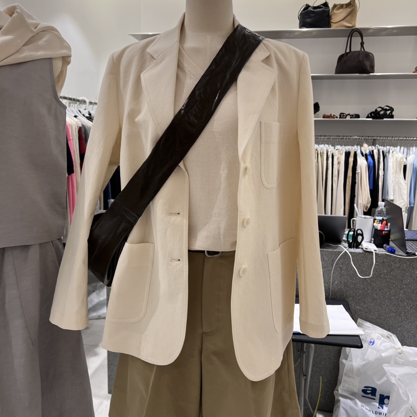 WOOD SAGE東大門實拍女士新款推薦真品熱賣人氣25春夏夾克亞麻WOOD SAGE夾克圖色1