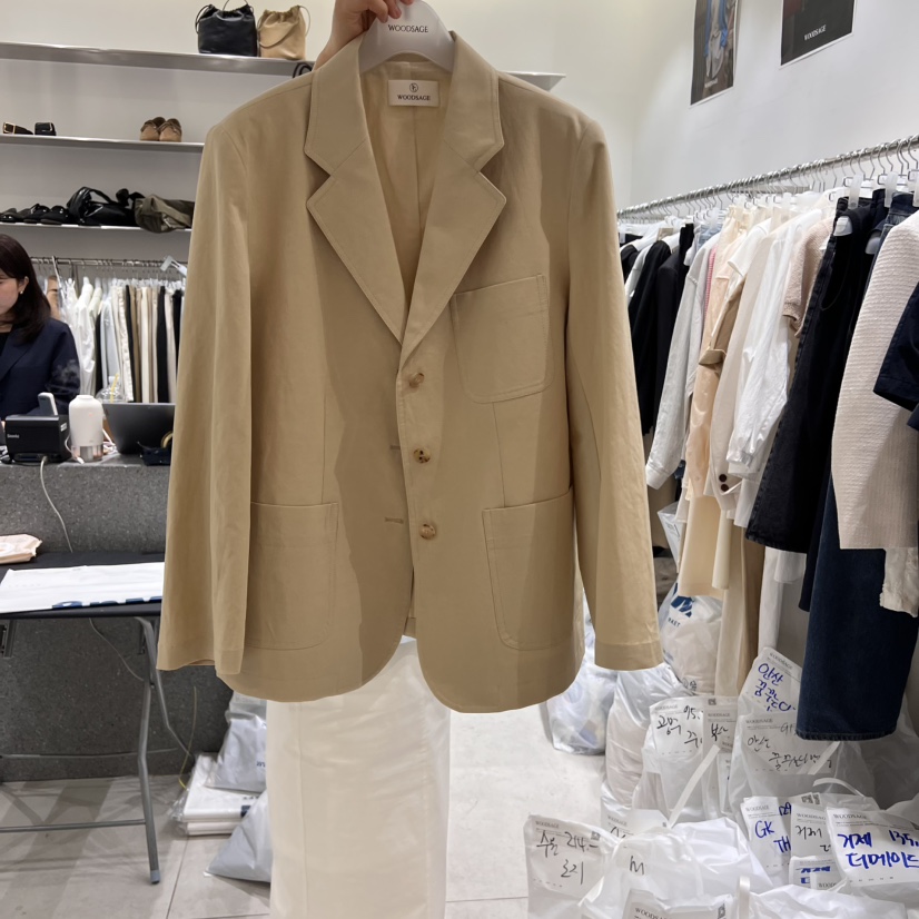 WOOD SAGE東大門實拍女士新款推薦真品熱賣人氣25春夏夾克亞麻WOOD SAGE夾克圖色2