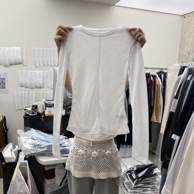 SOLD OUT東大門直郵女士新款推薦真品25春夏熱賣休閑長袖T恤SOLD OUT長袖T恤圖色4
