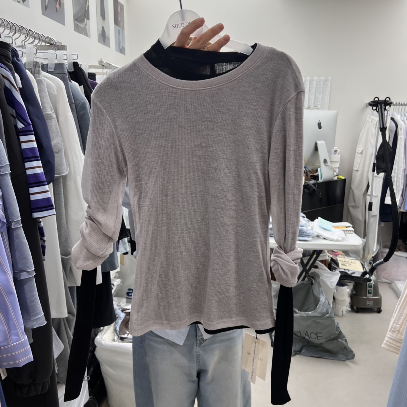 SOLD OUT東大門直郵女士新款推薦真品25春夏熱賣休閑長袖T恤SOLD OUT長袖T恤圖色6