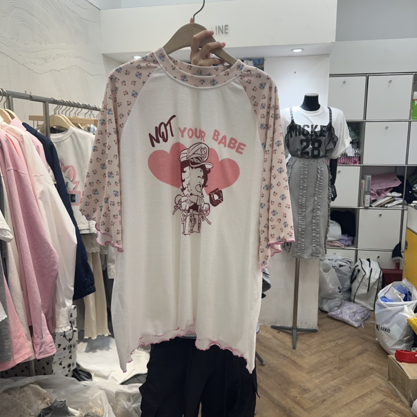 DE LINE東大門實拍女士新品真品推薦職業25春夏熱賣時尚T恤DE LINET恤圖色2