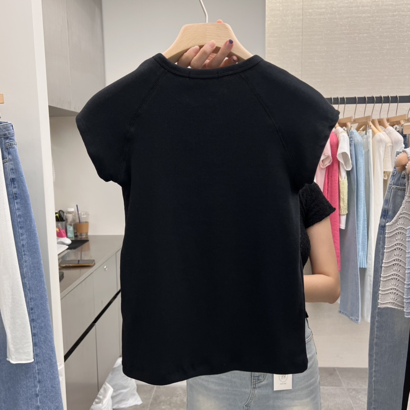 AND THE韓國直郵女裝新品休閑時尚25春夏職業真品人氣T恤插肩AND THET恤
