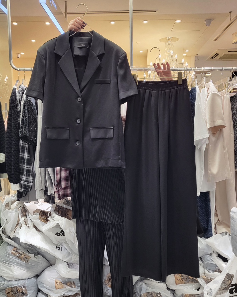 WORK SHOP韓國直郵女士新品休閑25春夏職業時尚套裝兩件套Work_shop套裝圖色2