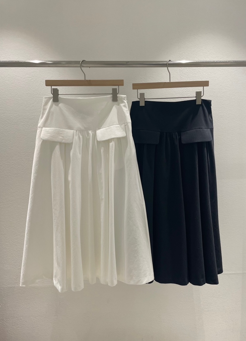 ROOMS SHOP韓國直郵女士新品25春夏時尚休閑職業推薦長裙喇叭ROOMS_SHOP長裙