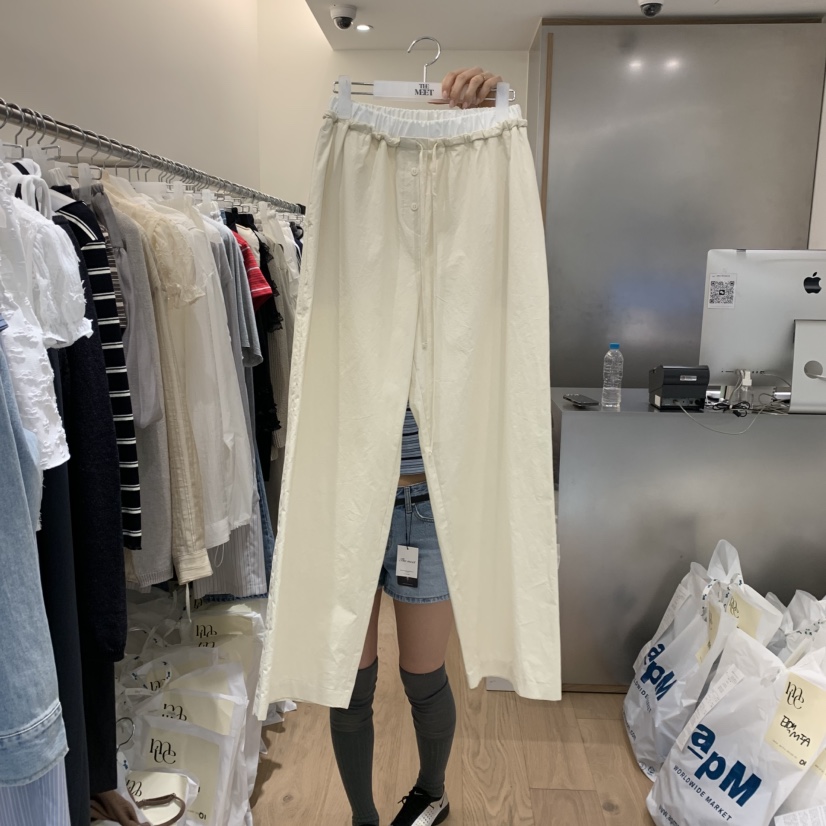 MEET ME韓國代購女士新品推薦人氣職業時尚真品25春夏休閑褲MEET ME休閑褲圖色2