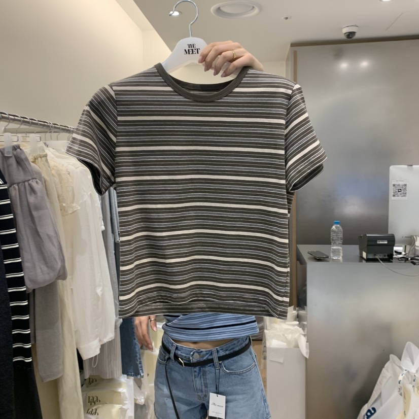 MEET ME韓國代購女士新款休閑推薦時尚真品25春夏職業熱賣T恤MEET MET恤圖色3
