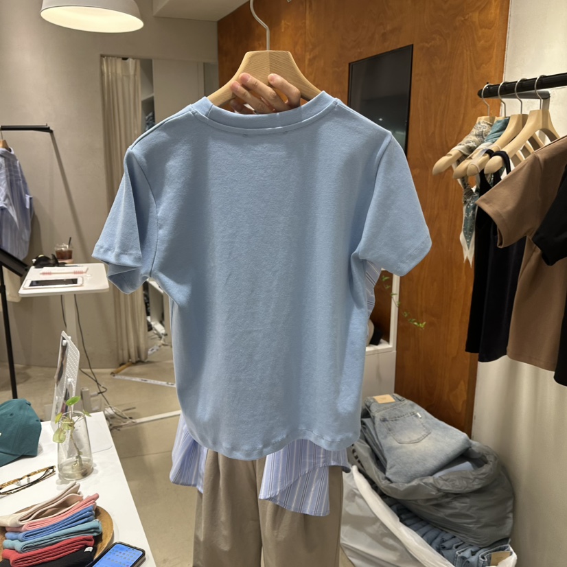 BOUTIQUE SEOUL-P韓國直郵女士新品時尚休閑職業25春夏T恤But ton/BOUTIQUE SEOULT恤