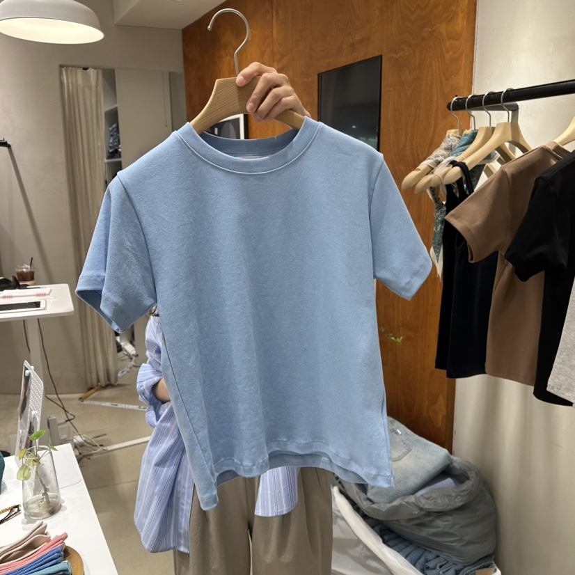 BOUTIQUE SEOUL-P韓國直郵女士新品時尚休閑職業25春夏T恤But ton/BOUTIQUE SEOULT恤圖色2