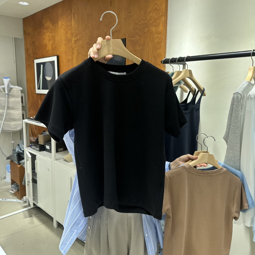 BOUTIQUE SEOUL-P韓國直郵女士新品時尚休閑職業25春夏T恤But ton/BOUTIQUE SEOULT恤圖色3