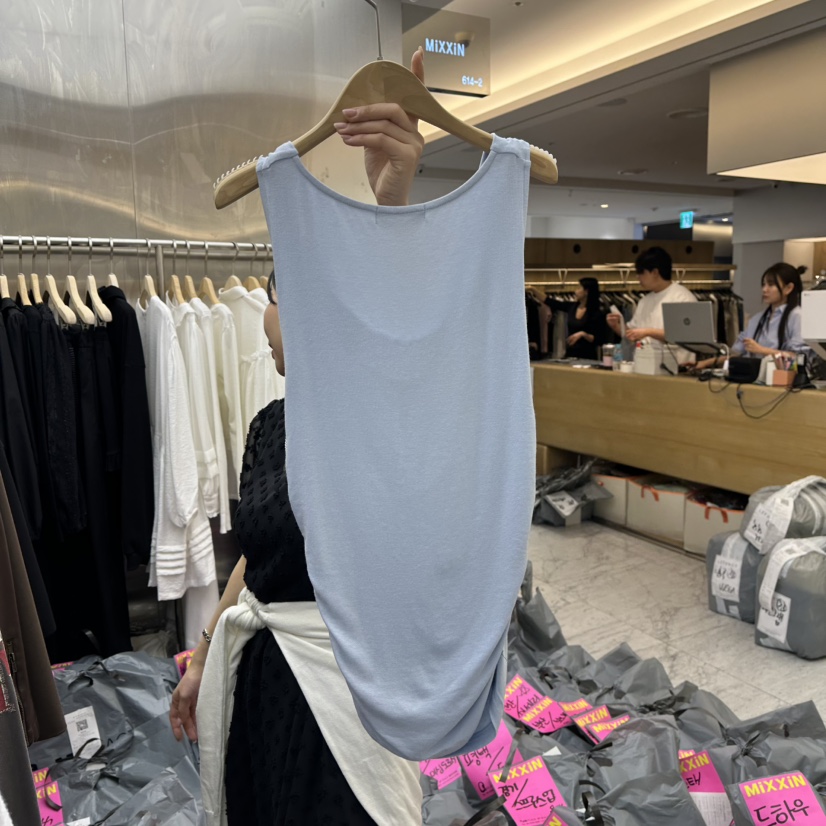MIXXIN東大門代購女裝新品推薦時尚25春夏人氣吊帶背心高領MIXXIN吊帶/背心