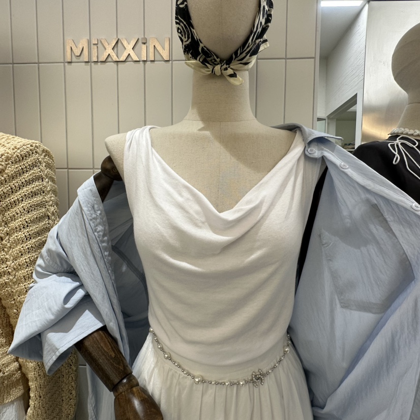 MIXXIN東大門代購女裝新品推薦時尚25春夏人氣吊帶背心高領MIXXIN吊帶/背心