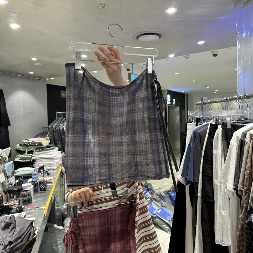 HERTZ-P韓國直郵女裝新款25春夏時尚真品職業熱賣短裙透明HERTZ-P短裙