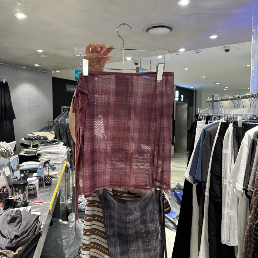 HERTZ-P韓國直郵女裝新款25春夏時尚真品職業熱賣短裙透明HERTZ-P短裙圖色1