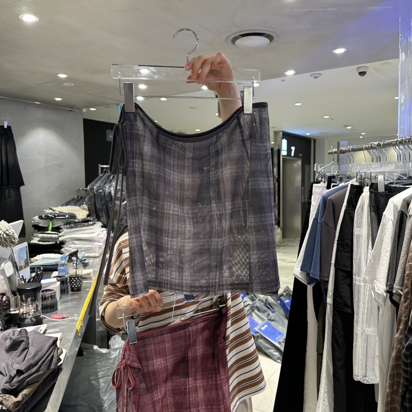 HERTZ-P韓國直郵女裝新款25春夏時尚真品職業熱賣短裙透明HERTZ-P短裙圖色2