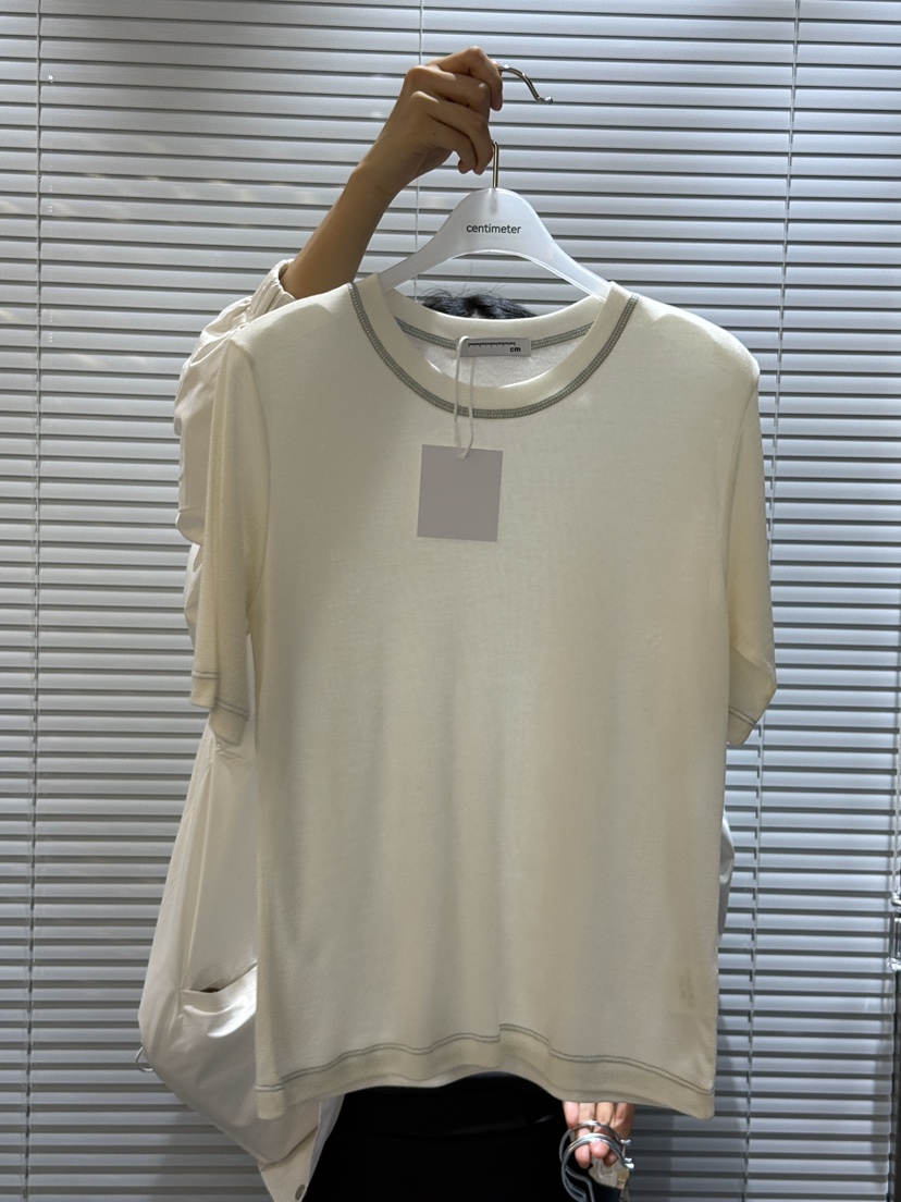 CM韓國直郵㊣女裝新品人氣25春夏熱賣休閑推薦時尚職業T恤CM_centimeterT恤圖色2
