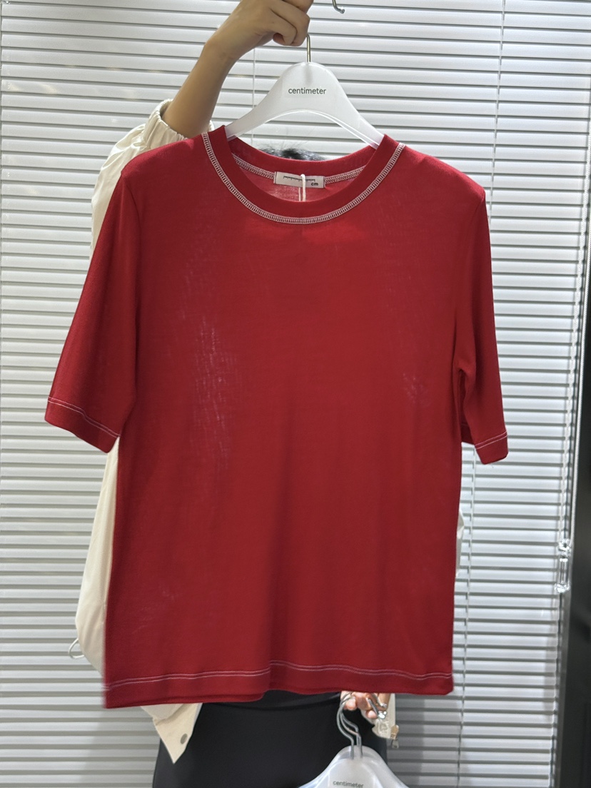 CM韓國直郵㊣女裝新品人氣25春夏熱賣休閑推薦時尚職業T恤CM_centimeterT恤圖色4