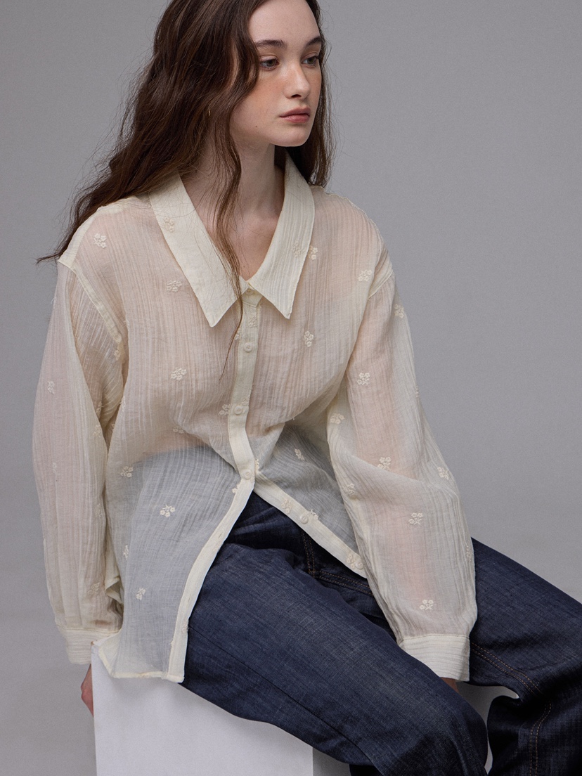 MILUI韓國直郵㊣東大門實拍女裝新款職業熱賣時尚襯衫蕾絲衫HAUSWOMEN襯衫/蕾絲衫