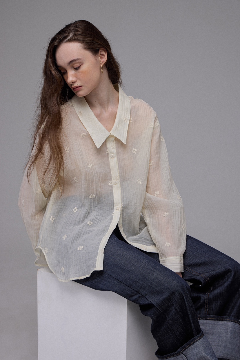 MILUI韓國直郵㊣東大門實拍女裝新款職業熱賣時尚襯衫蕾絲衫HAUSWOMEN襯衫/蕾絲衫