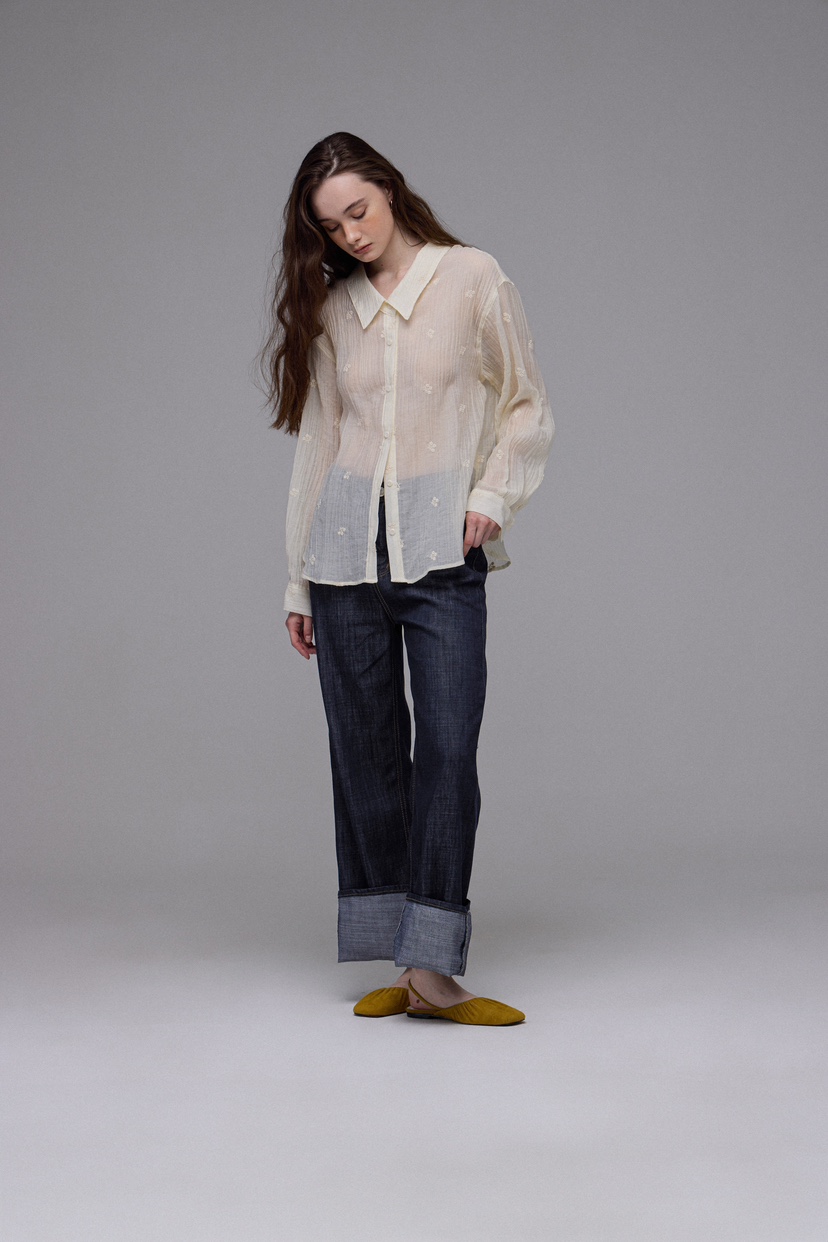 MILUI韓國直郵㊣東大門實拍女裝新款職業熱賣時尚襯衫蕾絲衫HAUSWOMEN襯衫/蕾絲衫