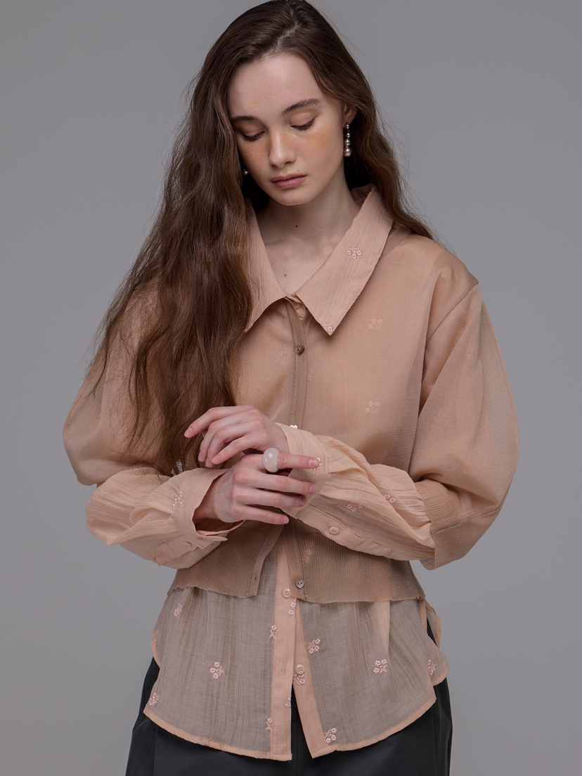 MILUI韓國直郵㊣東大門實拍女裝新款職業熱賣時尚襯衫蕾絲衫HAUSWOMEN襯衫/蕾絲衫