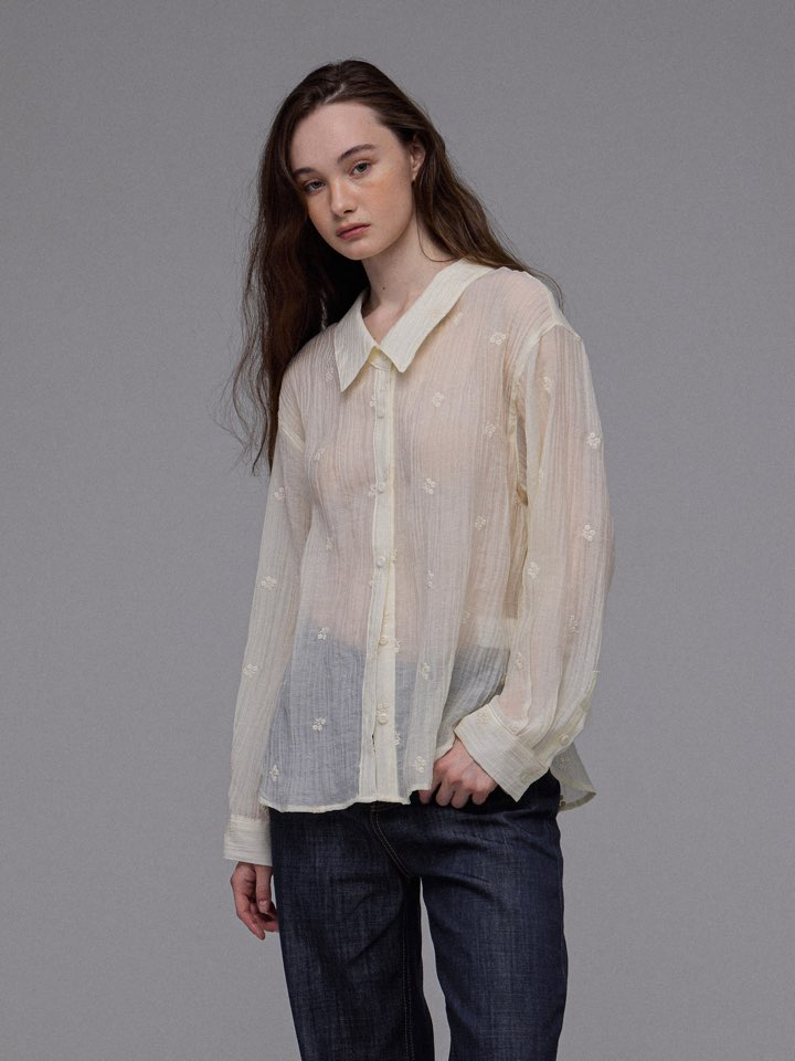 MILUI韓國直郵㊣東大門實拍女裝新款職業熱賣時尚襯衫蕾絲衫HAUSWOMEN襯衫/蕾絲衫圖色1