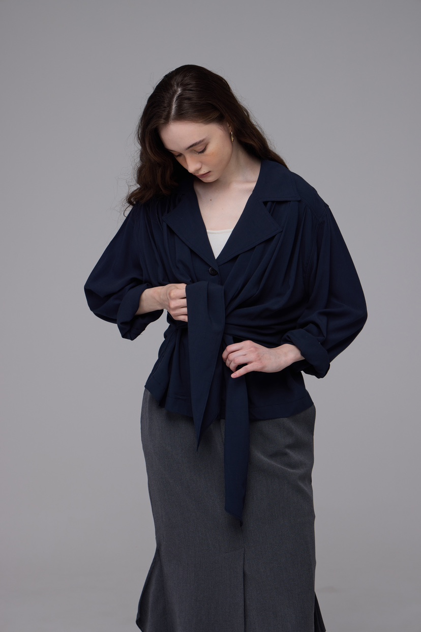 MILUI韓國㊣直郵東大門代購女裝新款時尚職業25春夏襯衫蕾絲衫HAUSWOMEN襯衫/蕾絲衫