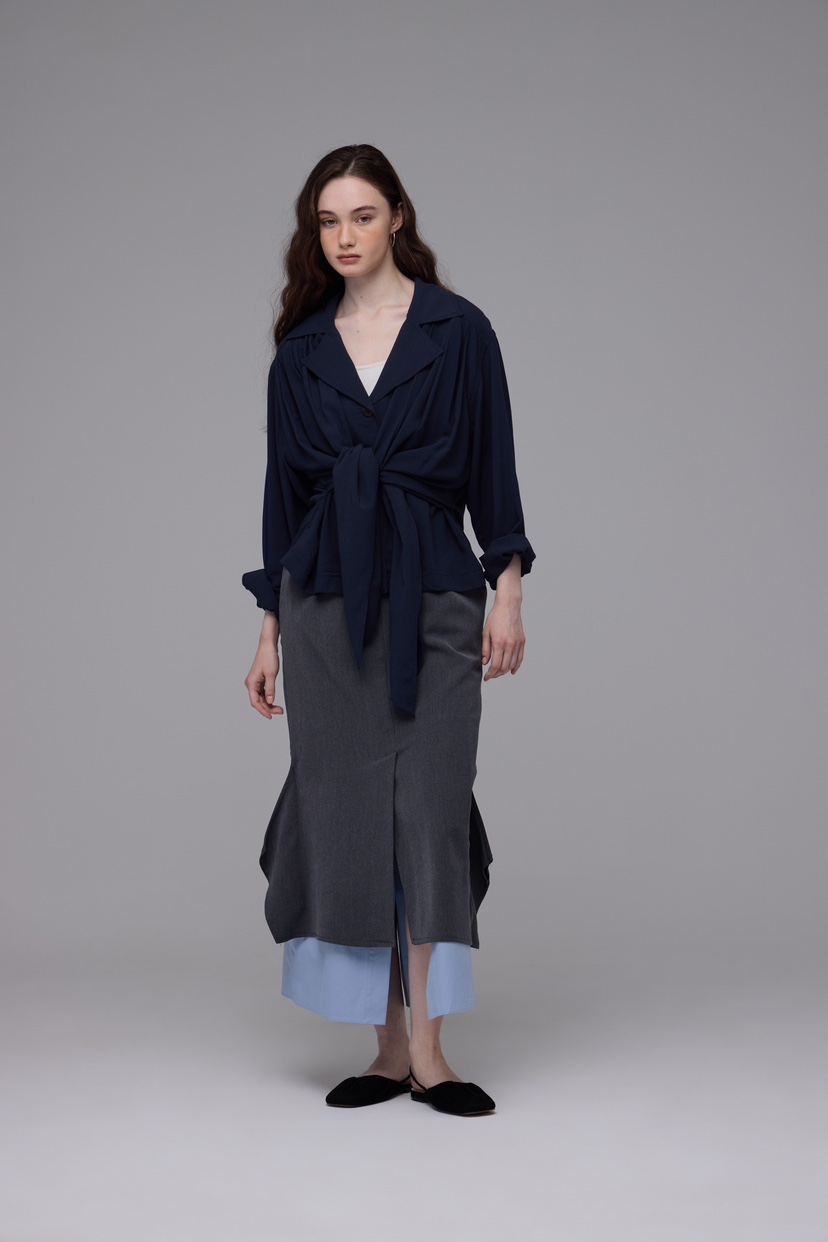 MILUI韓國㊣直郵東大門代購女裝新款時尚職業25春夏襯衫蕾絲衫HAUSWOMEN襯衫/蕾絲衫