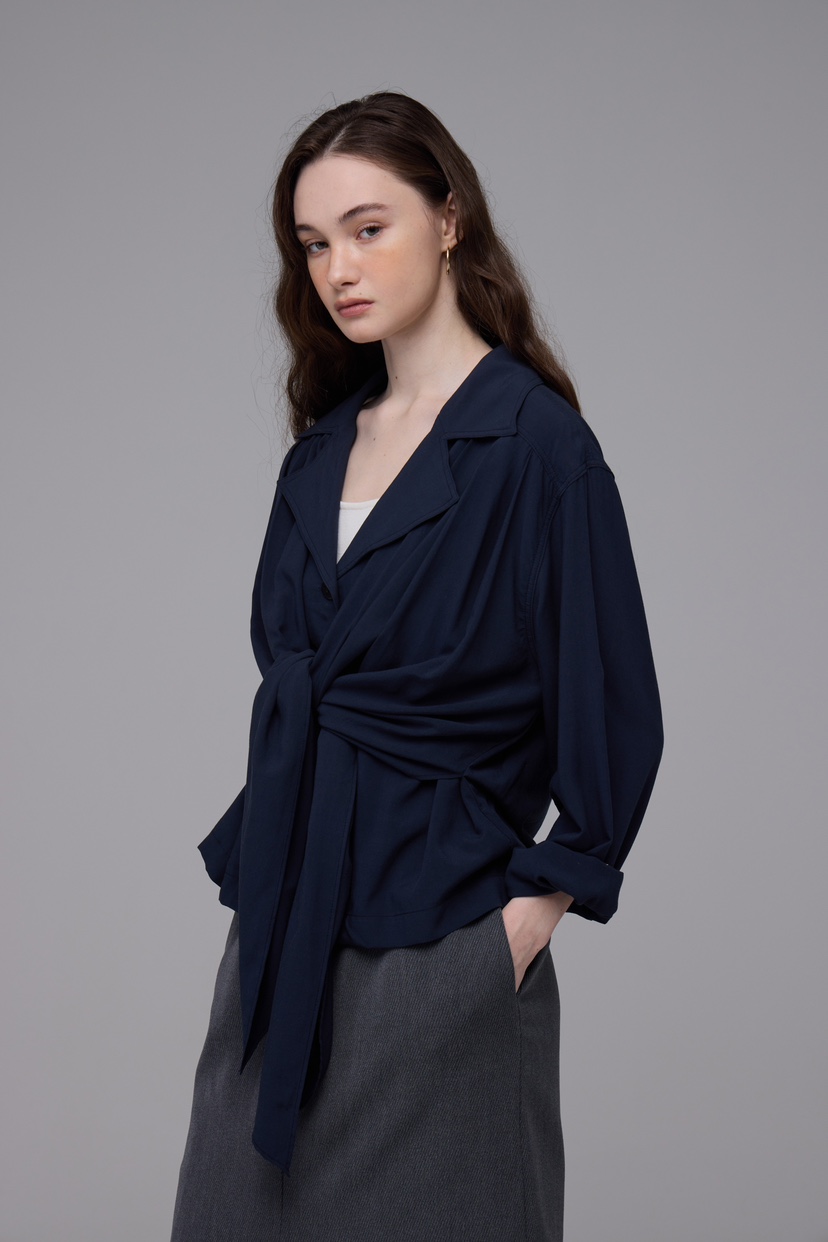 MILUI韓國㊣直郵東大門代購女裝新款時尚職業25春夏襯衫蕾絲衫HAUSWOMEN襯衫/蕾絲衫