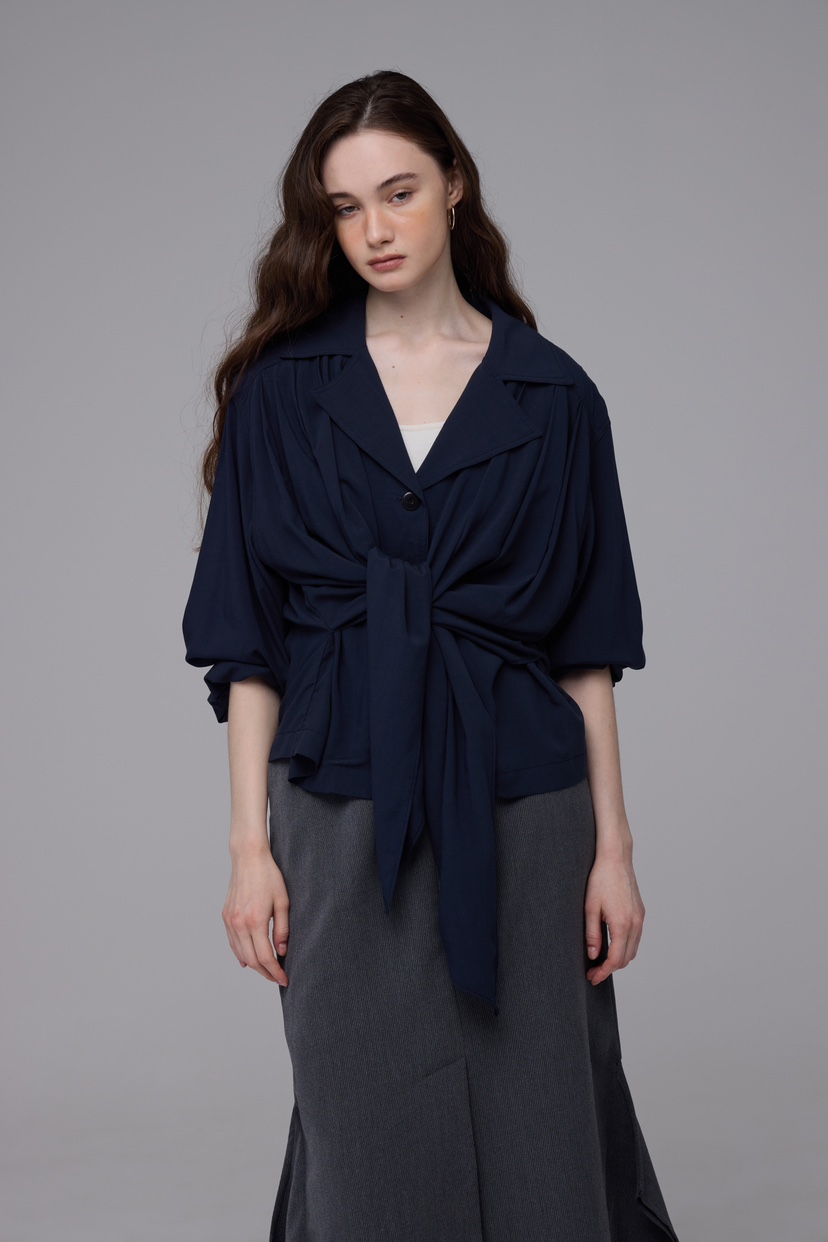 MILUI韓國㊣直郵東大門代購女裝新款時尚職業25春夏襯衫蕾絲衫HAUSWOMEN襯衫/蕾絲衫