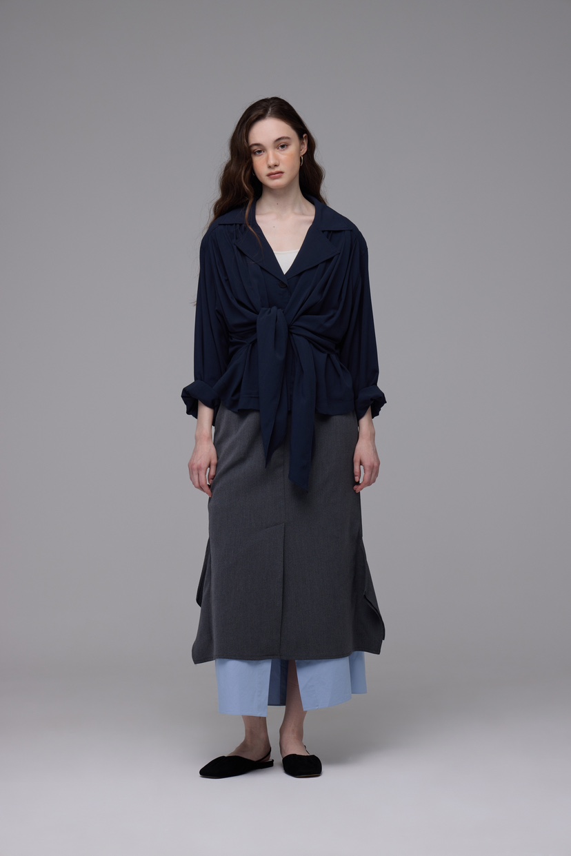 MILUI韓國㊣直郵東大門代購女裝新款時尚職業25春夏襯衫蕾絲衫HAUSWOMEN襯衫/蕾絲衫