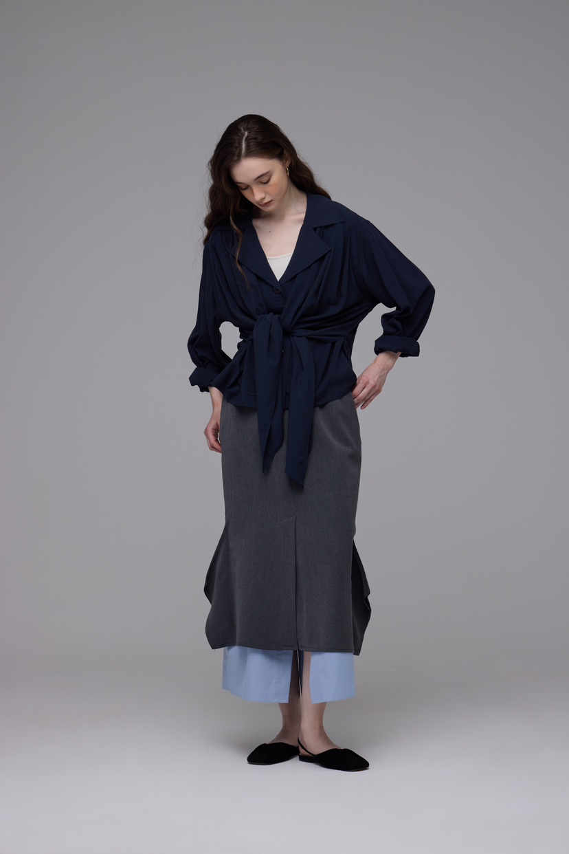 MILUI韓國㊣直郵東大門代購女裝新款時尚職業25春夏襯衫蕾絲衫HAUSWOMEN襯衫/蕾絲衫