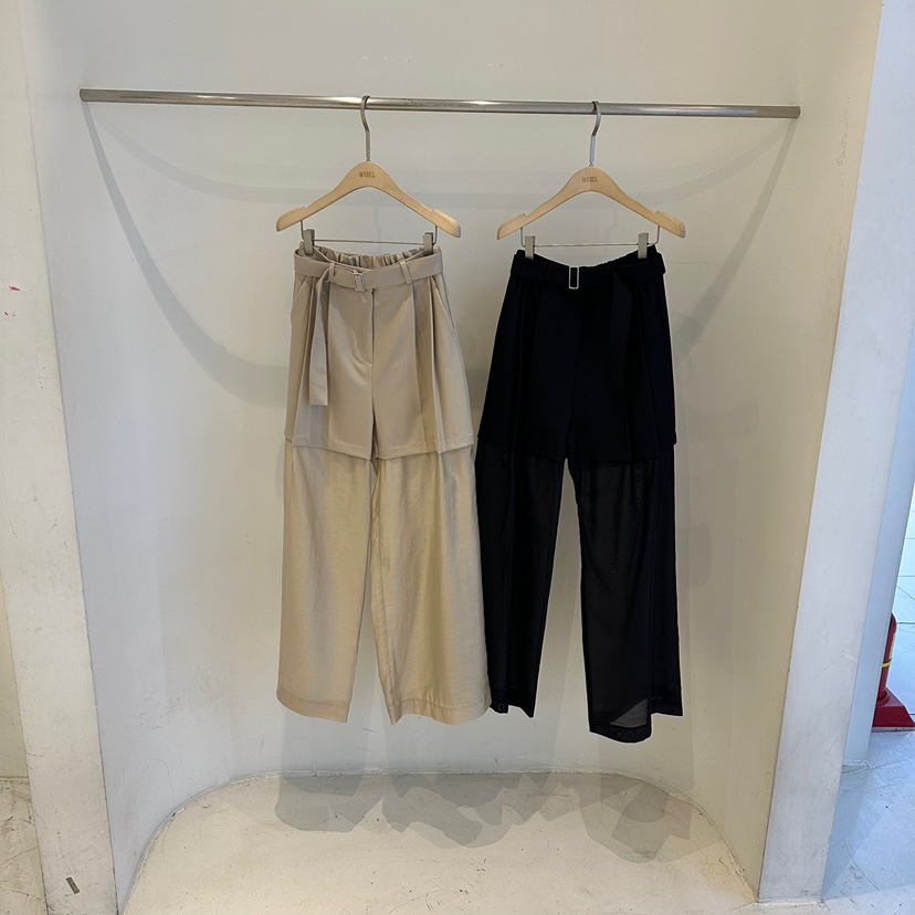 SOUIT韓國㊣直郵東大門代購女裝新款人氣25春夏正裝褲西褲含腰帶SOUIT by mabel-L正裝褲/西褲