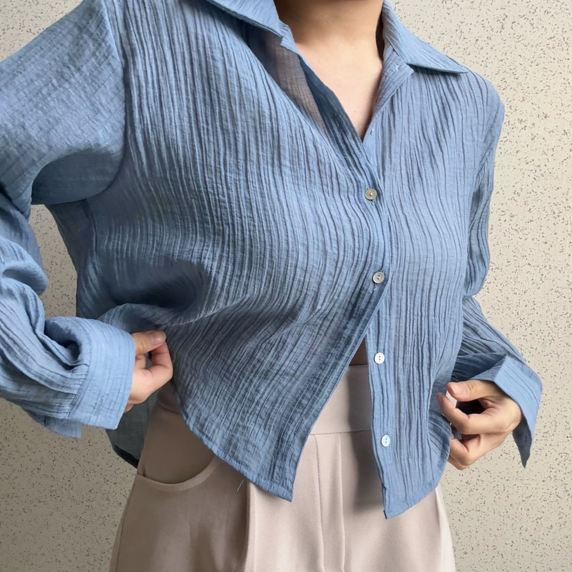 I BLLE韓國直郵女裝新款真品人氣25春夏推薦熱賣襯衫蕾絲衫I BLLE襯衫/蕾絲衫