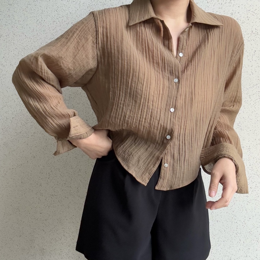 I BLLE韓國直郵女裝新款真品人氣25春夏推薦熱賣襯衫蕾絲衫I BLLE襯衫/蕾絲衫