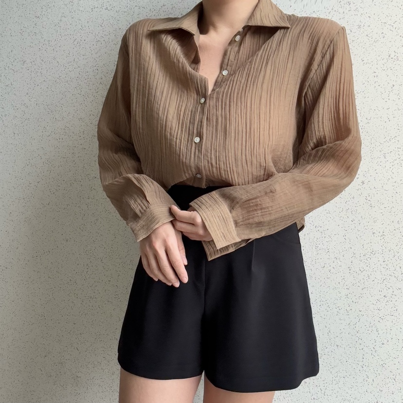 I BLLE韓國直郵女裝新款真品人氣25春夏推薦熱賣襯衫蕾絲衫I BLLE襯衫/蕾絲衫
