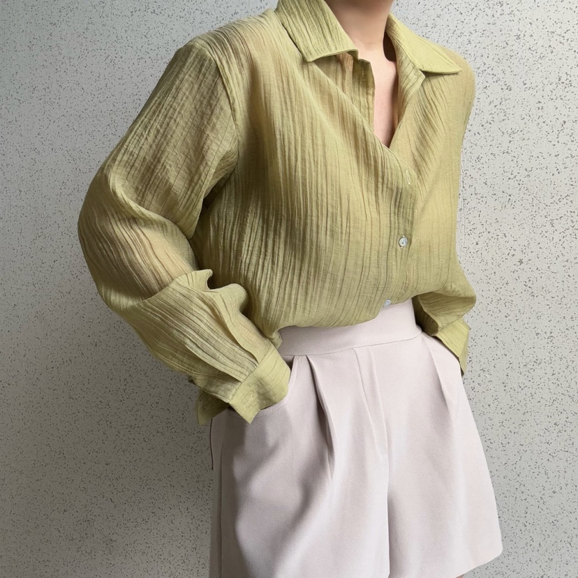 I BLLE韓國直郵女裝新款真品人氣25春夏推薦熱賣襯衫蕾絲衫I BLLE襯衫/蕾絲衫