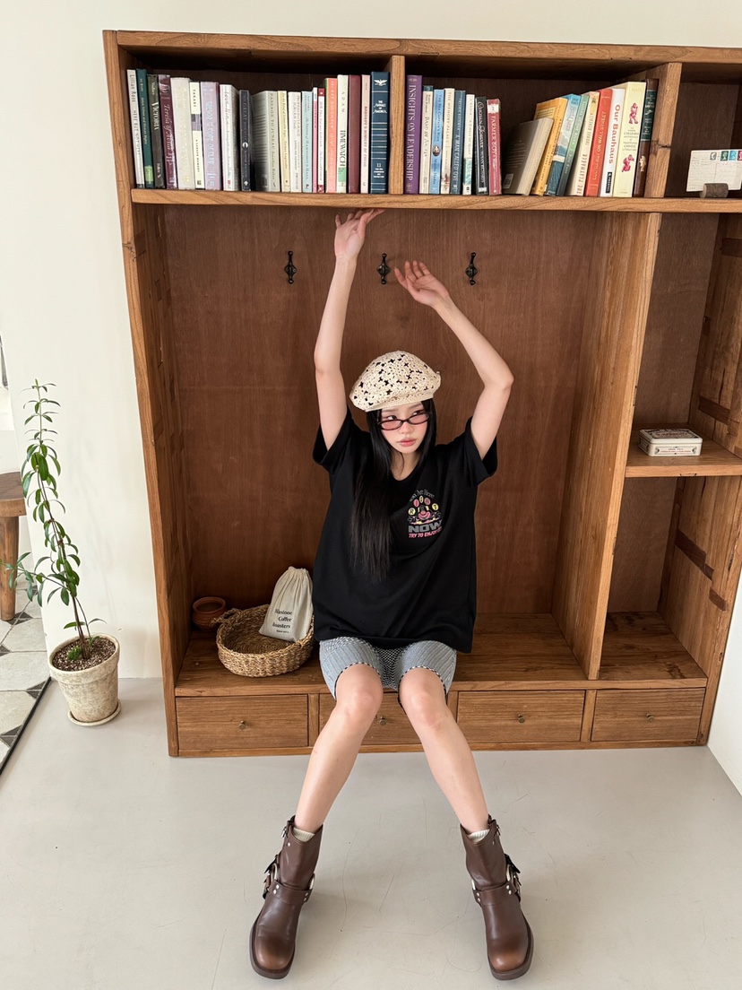 MAISONDEGLORY韓國直郵女士新款時尚推薦熱賣人氣職業25春夏T恤MAISON DE GLORYT恤