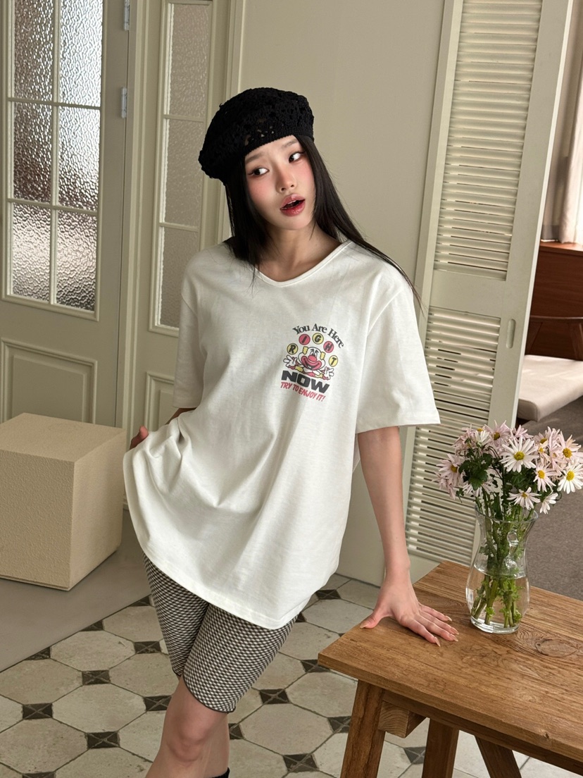 MAISONDEGLORY韓國直郵女士新款時尚推薦熱賣人氣職業25春夏T恤MAISON DE GLORYT恤圖色2