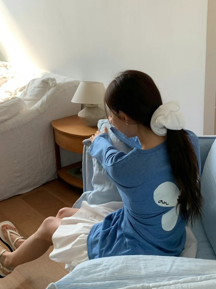 ANOU韓國直郵㊣女裝新品熱賣休閑時尚職業推薦25春夏長袖T恤ANOU長袖T恤
