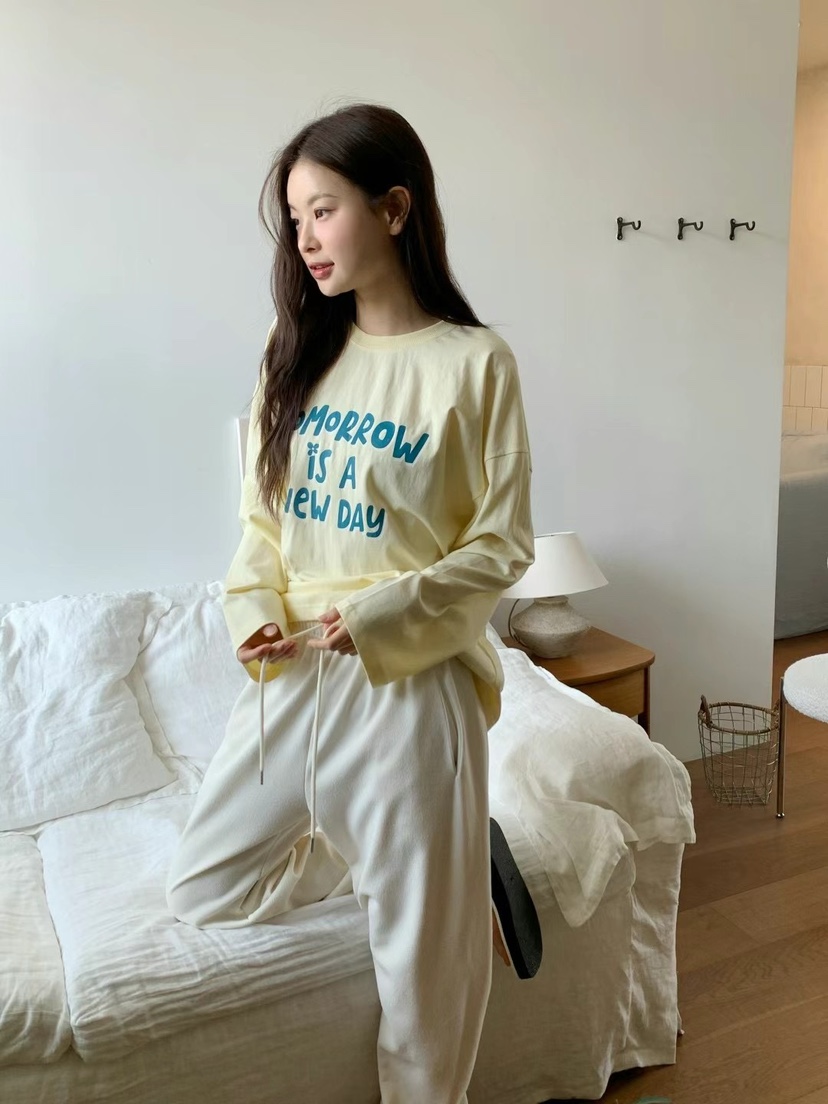 ANOU直郵韓國代購㊣女裝新品人氣25春夏職業推薦休閑長袖T恤ANOU長袖T恤