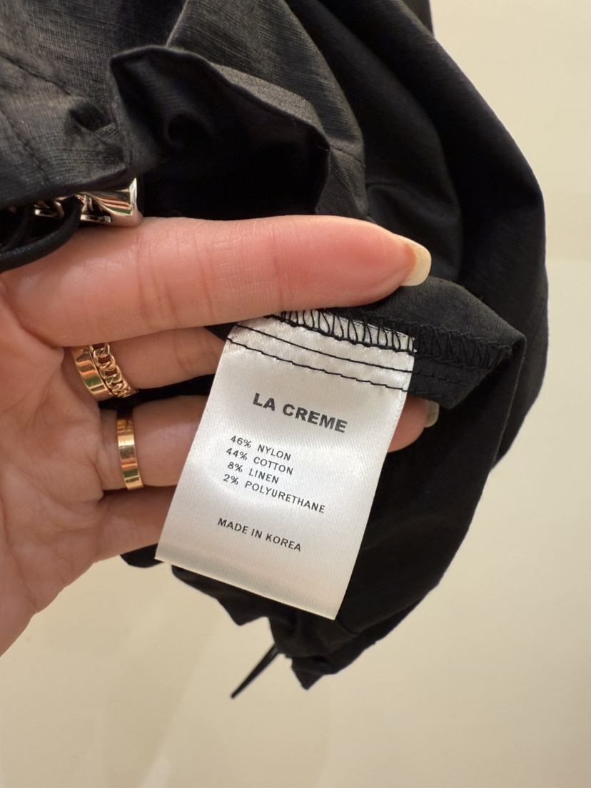 LA CREME韓國㊣直郵東大門代購女裝新品休閑25春夏夾克亞麻LA CREME夾克