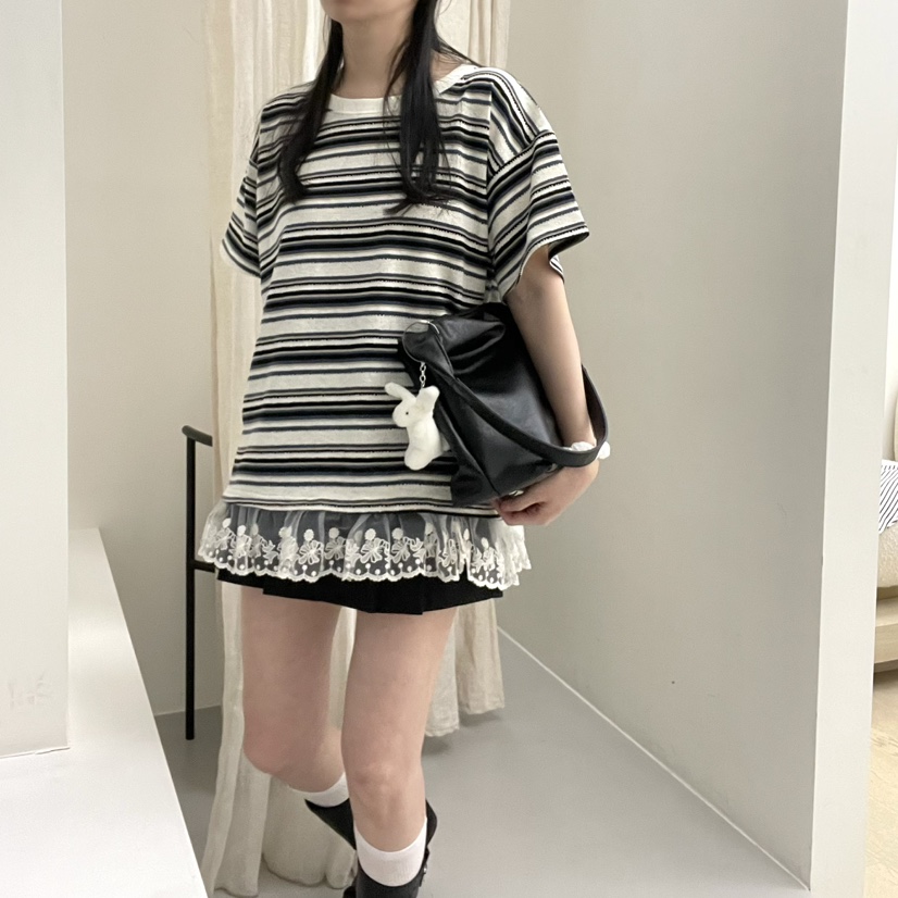 ALLVIBE韓國直郵㊣女裝新款人氣25春夏職業熱賣時尚推薦T恤ALLVIBET恤