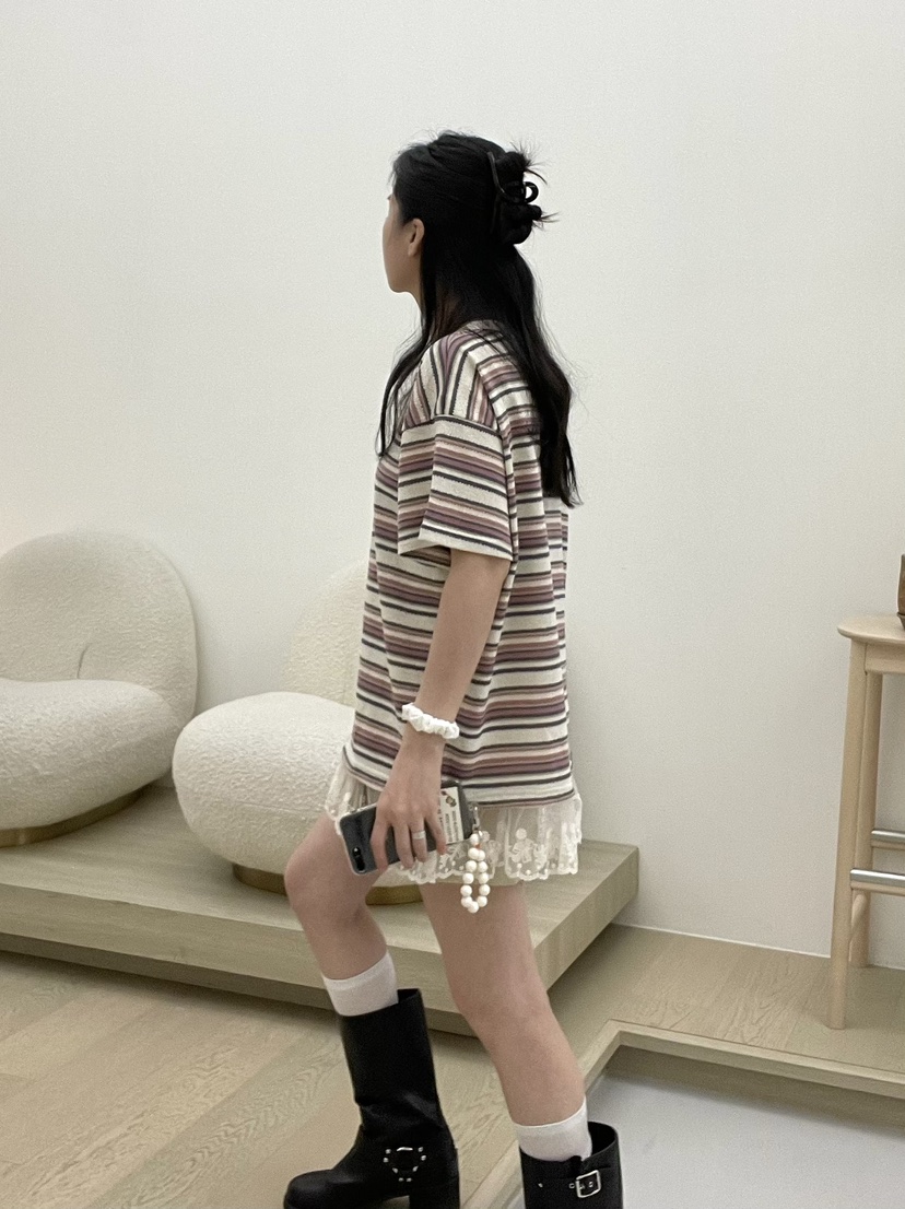 ALLVIBE韓國直郵㊣女裝新款人氣25春夏職業熱賣時尚推薦T恤ALLVIBET恤